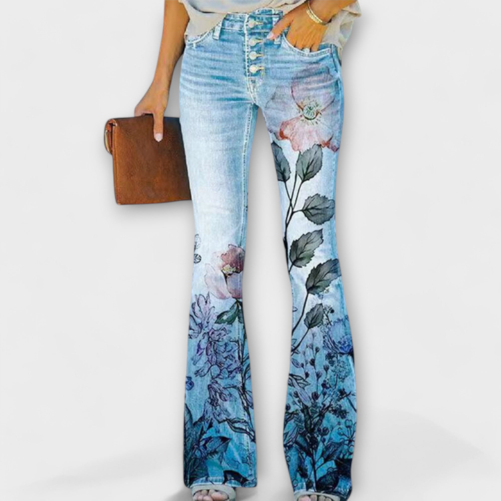 Aoife - Chic Button-Detail Trousers - Charlotte & Willow, styled look