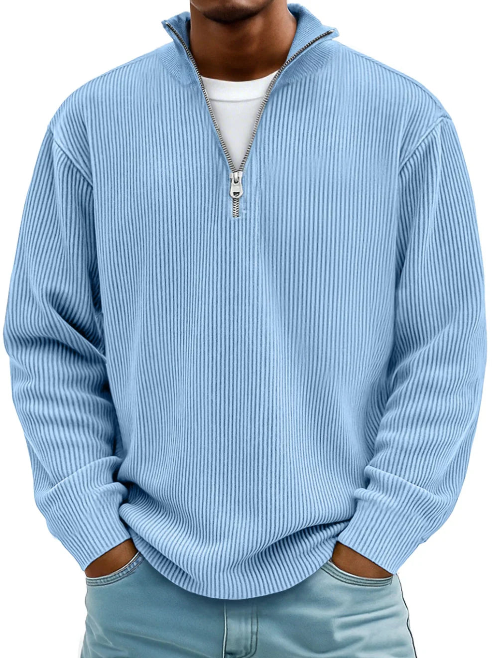 Jonas | Curduroy Zip Up Sweater