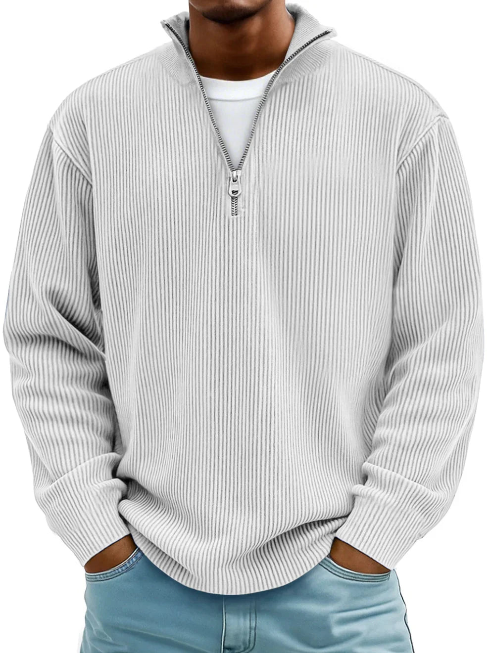 Jonas | Curduroy Zip Up Sweater