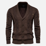 Justine - Cozy Argyle Knit Cardigan