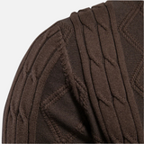 Justine - Cozy Argyle Knit Cardigan