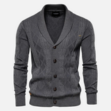 Justine - Cozy Argyle Knit Cardigan