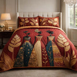 Golden Queens 3-Piece Quilted Bedding Set