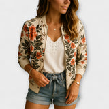 Inès - Floral Print Bomber Jacket