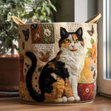 Whimsical Cat Dreams Laundry Hamper