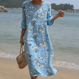 Caroline - Floral Embroidery Dress