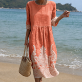 Chantal - Floral Embroidery Dress