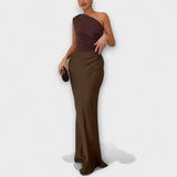 Anaïs - Asymmetrical Satin Gown