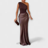 Anaïs - Asymmetrical Satin Gown