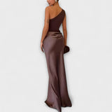 Anaïs - Asymmetrical Satin Gown