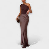 Anaïs - Asymmetrical Satin Gown