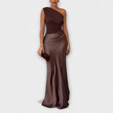 Anaïs - Asymmetrical Satin Gown