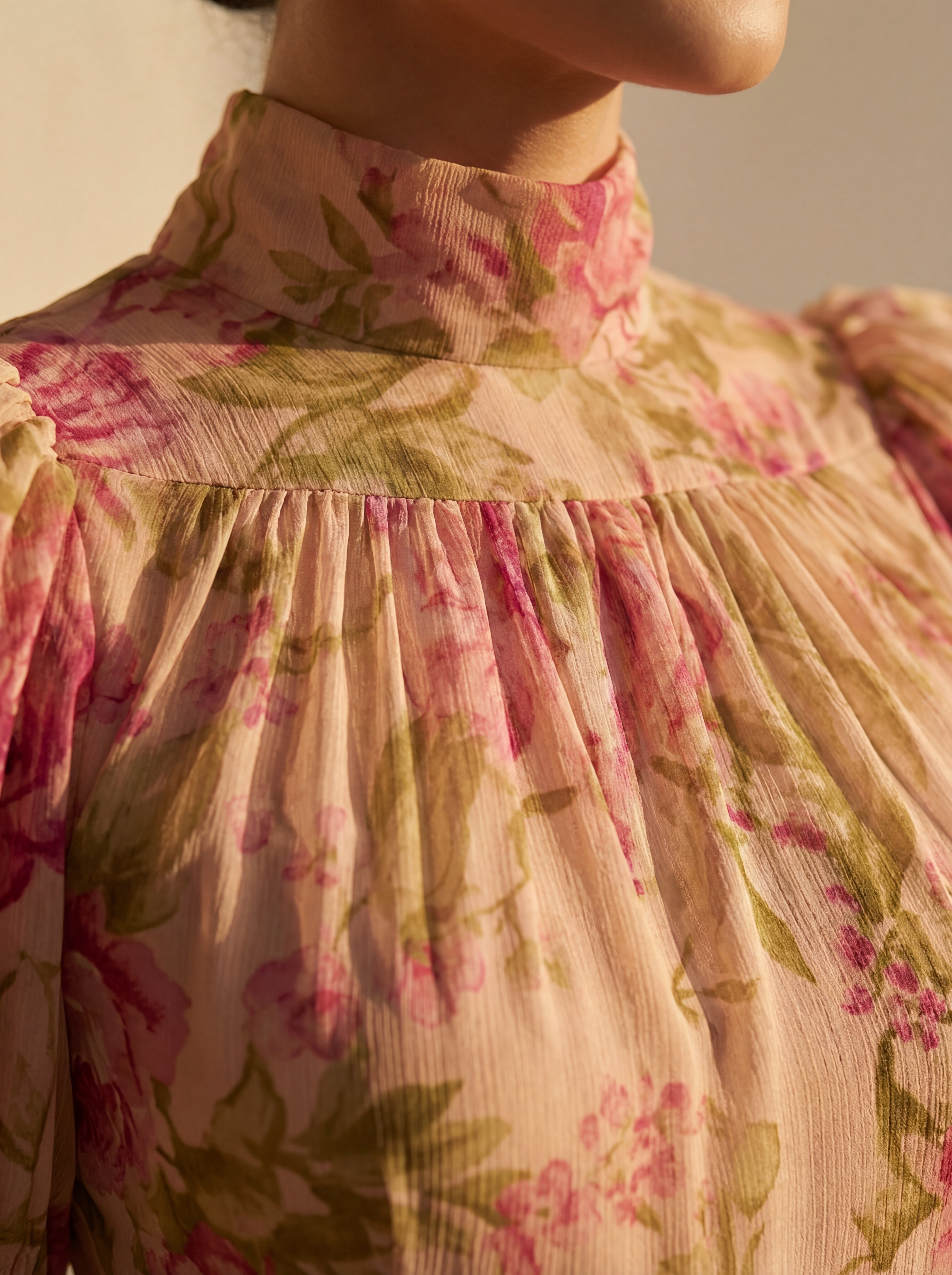 Grainne Floral Dress - Charlotte & Willow, side view
