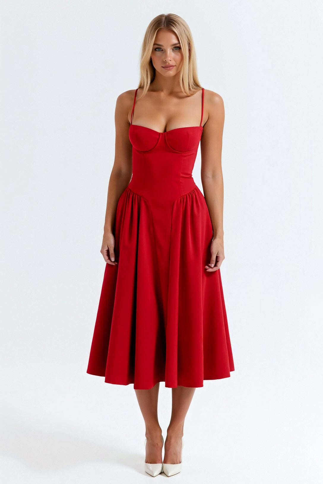 Céline - Robe Midi Structurée