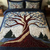 3-Piece Quilted Bed Set - Forest Harmony