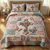 Floral Bible 3-Piece Quilted Bedding Set