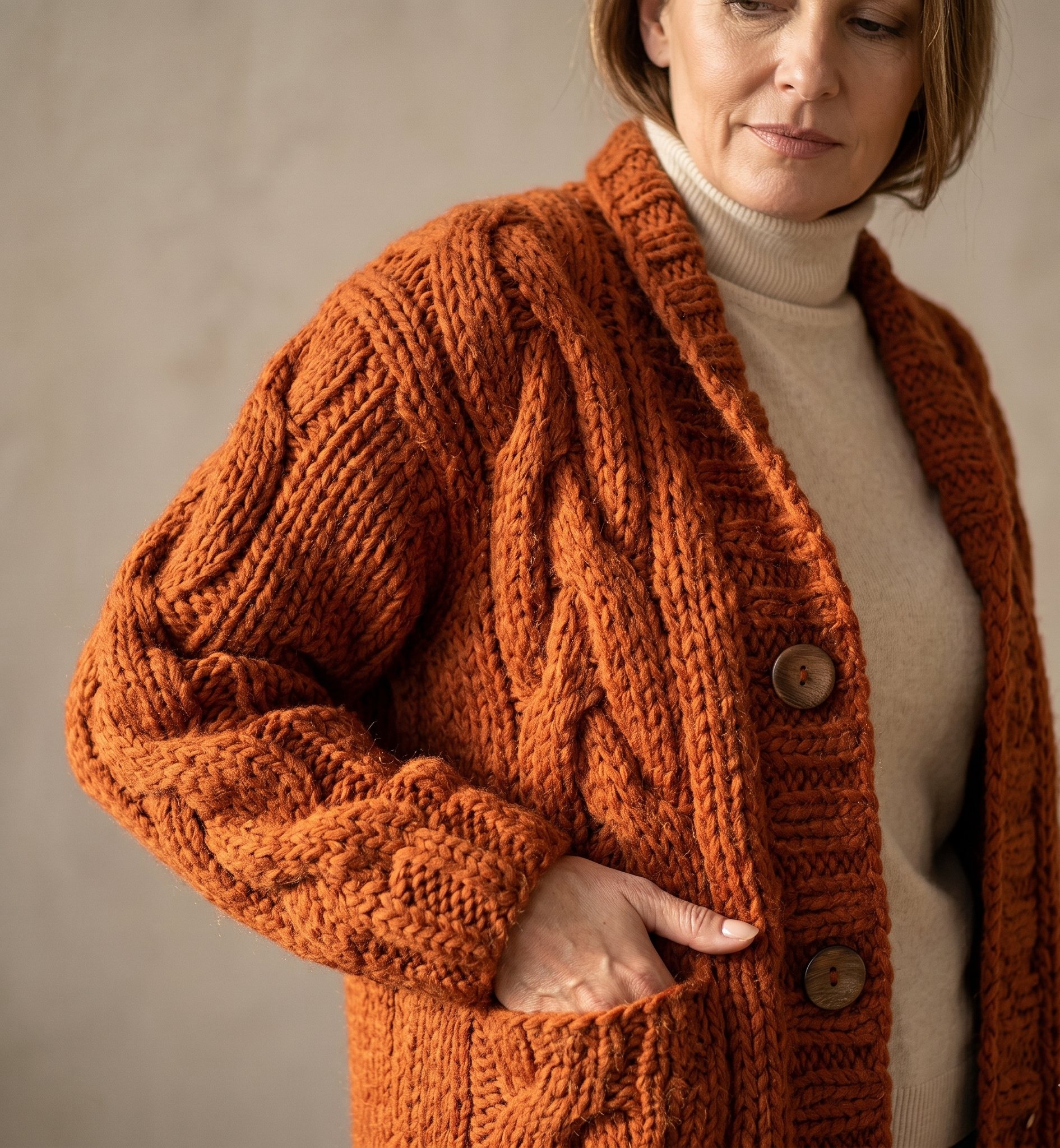 KARINA - ELEGANT COSY COAT WITH TUMMY COVERAGE