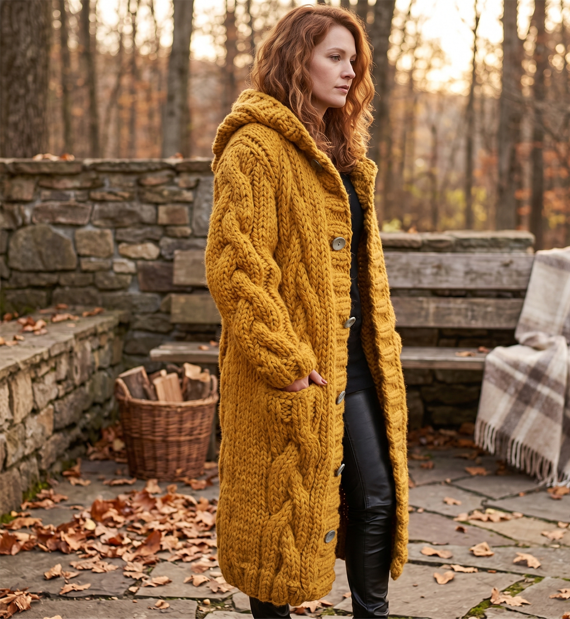 KARINA - ELEGANT COSY COAT WITH TUMMY COVERAGE
