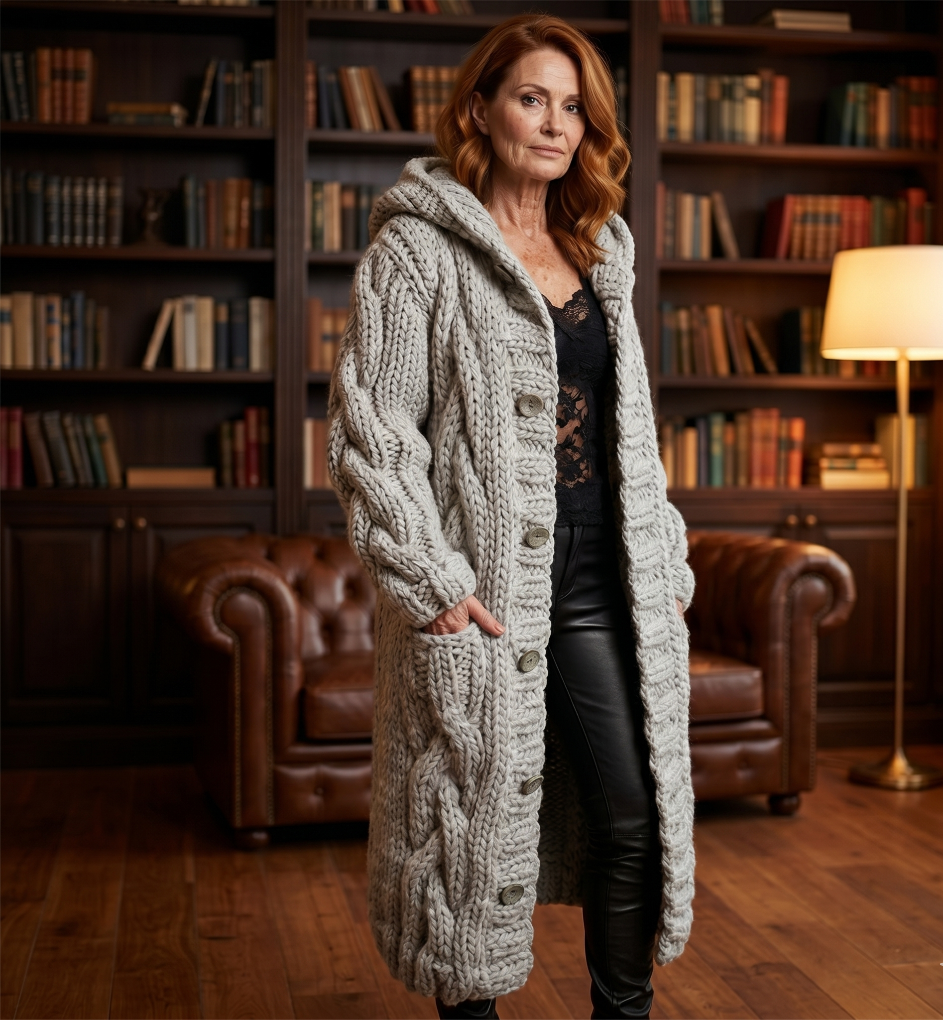 KARINA - ELEGANT COSY COAT WITH TUMMY COVERAGE
