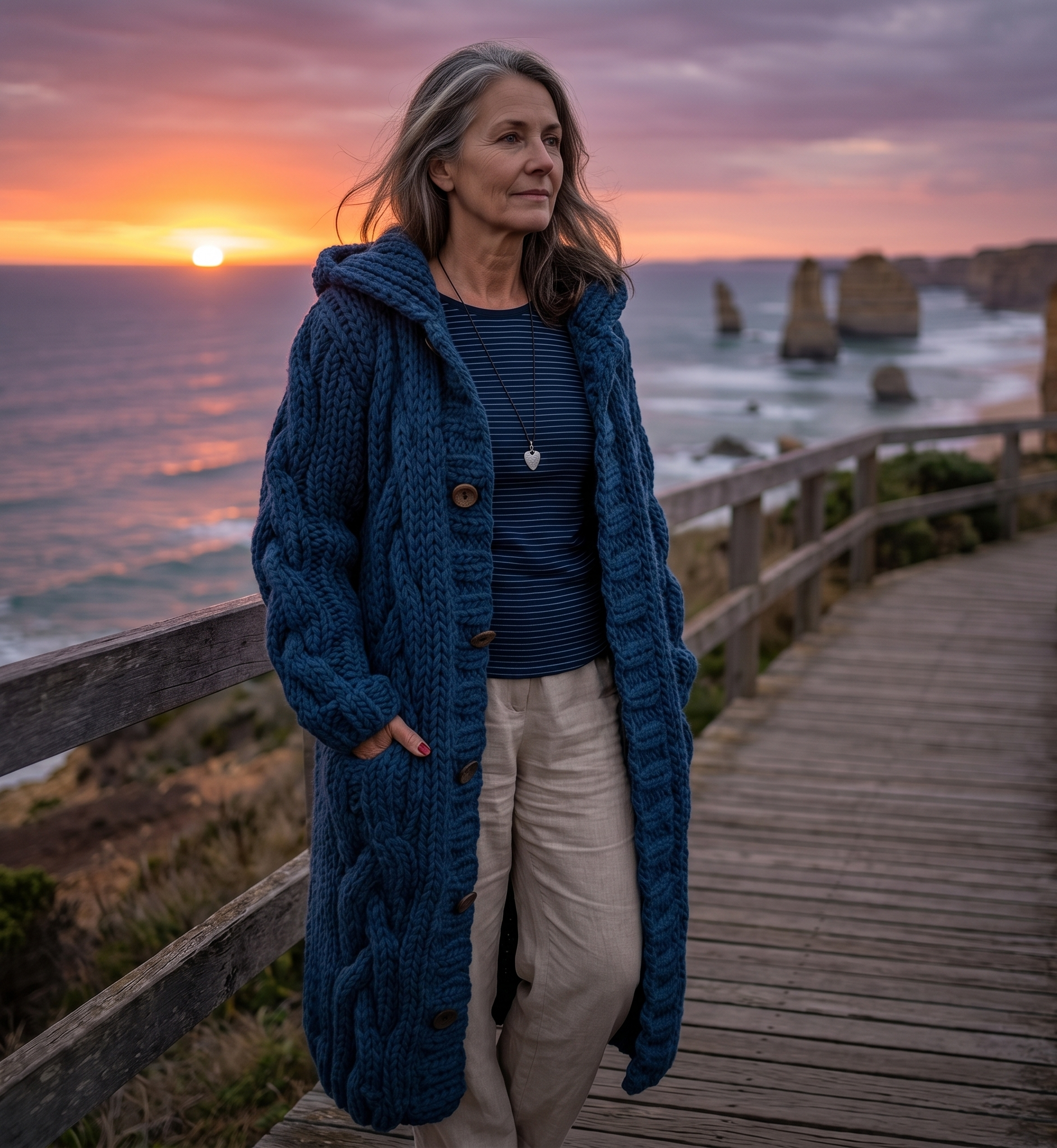 KARINA - ELEGANT COSY COAT WITH TUMMY COVERAGE