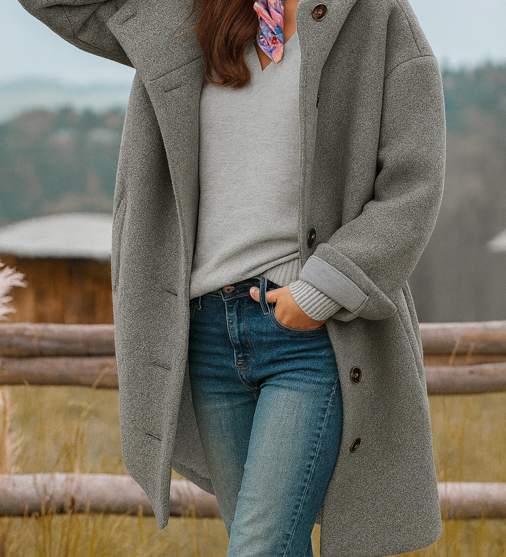 Pauline - Stylish Elegance Coat - Charlotte & Willow, product photo 6