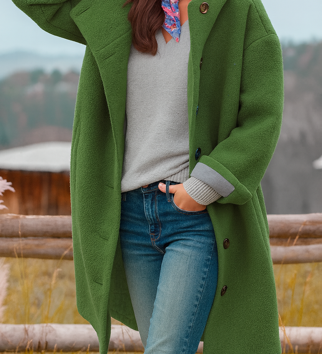 Pauline - Stylish Elegance Coat - Charlotte & Willow, back