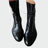 Margaux - Sleek Black Leather Ankle Boots