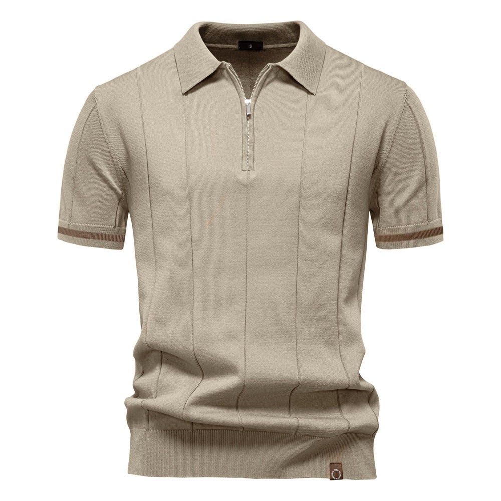 Tadhg - Tailored Zip Polo - Charlotte & Willow, back