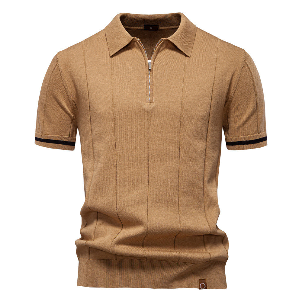 Tadhg - Tailored Zip Polo - Charlotte & Willow, styled look