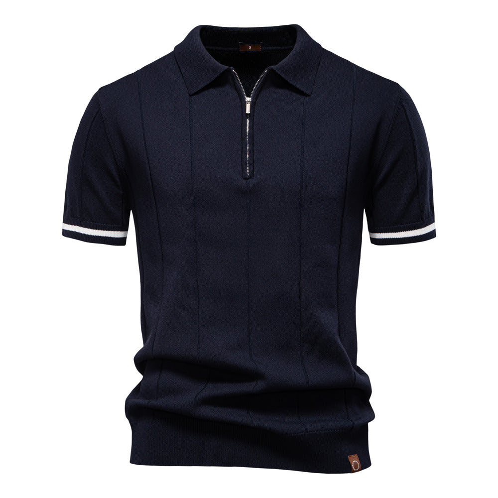 Tadhg - Tailored Zip Polo - Charlotte & Willow, product photo 6