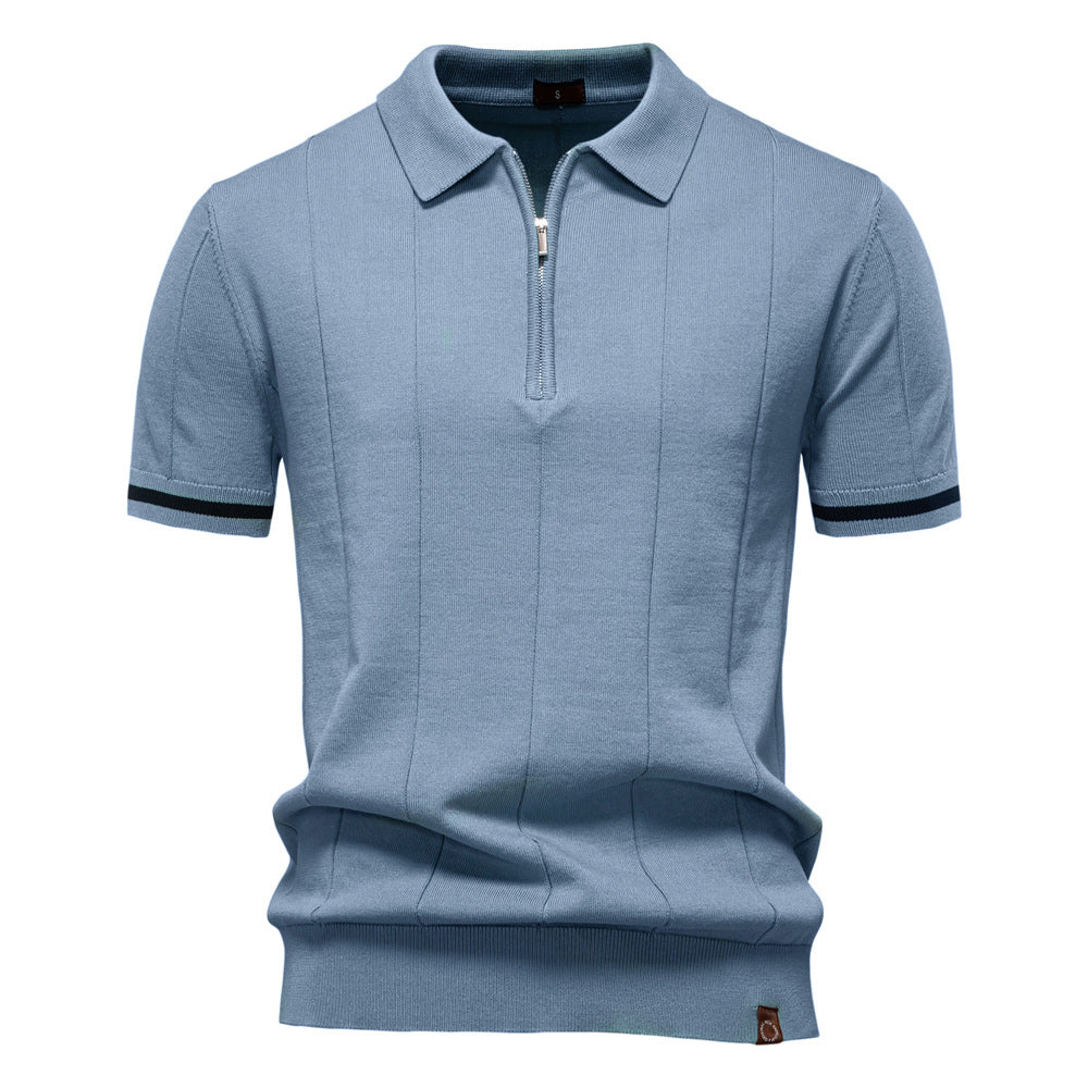 Tadhg - Tailored Zip Polo - Charlotte & Willow, product photo 8
