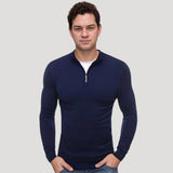 Delphine - Stylish Half-Zip Knit Sweater