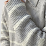 Élodie - Striped Half-Zip Pullover