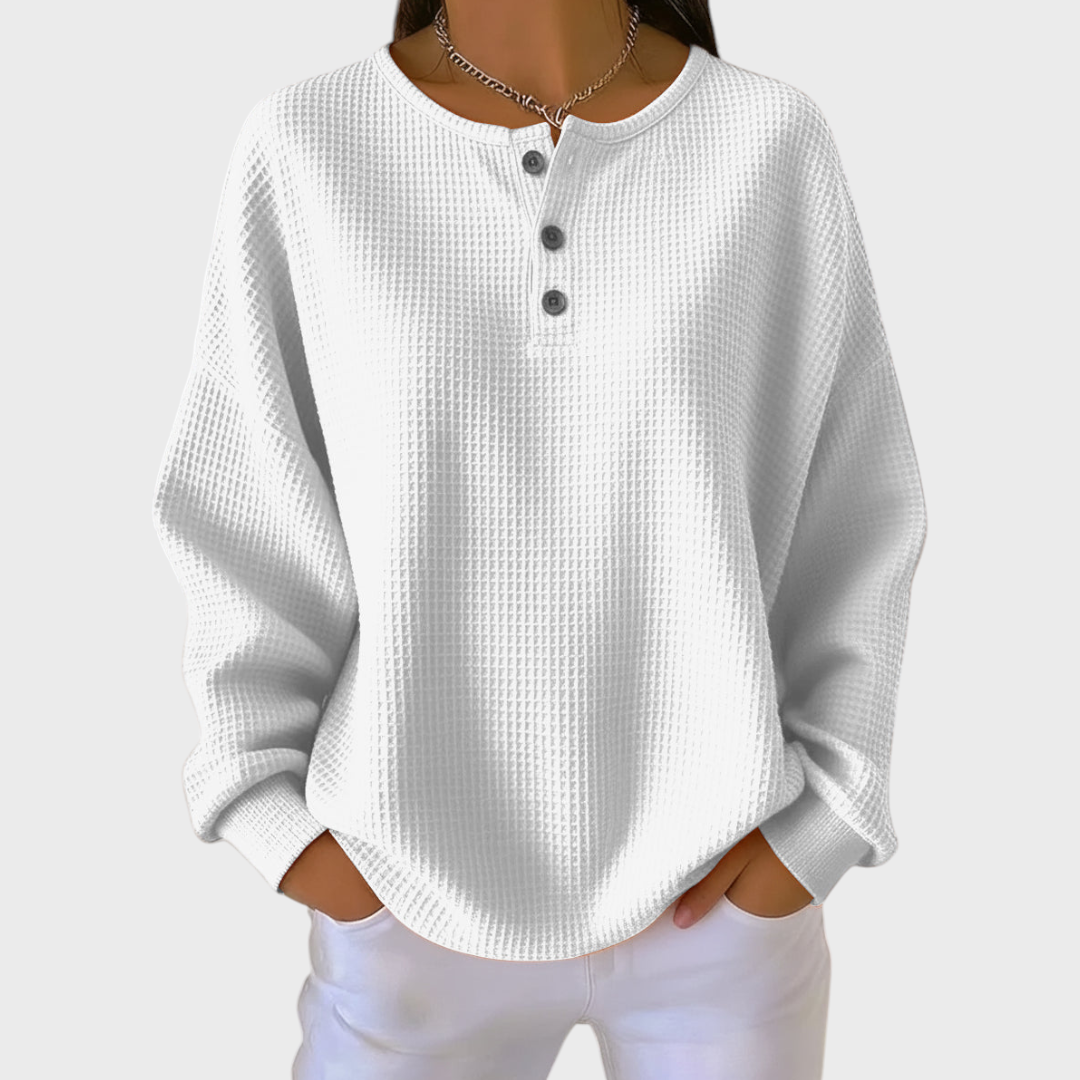 Aisling Cosy Waffle Jumper - Charlotte & Willow