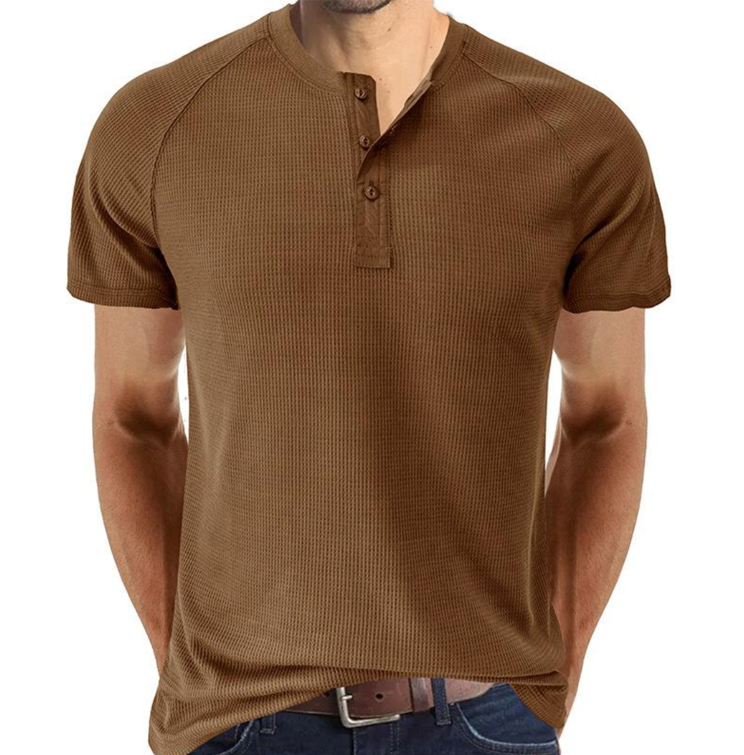Senan Sophisticated Henley Top - Charlotte & Willow, styled look