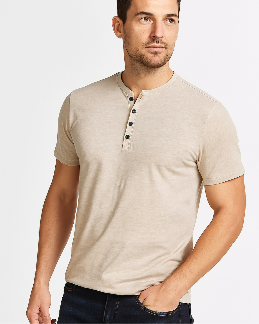 Anaïs - Chemise Henley Élégante