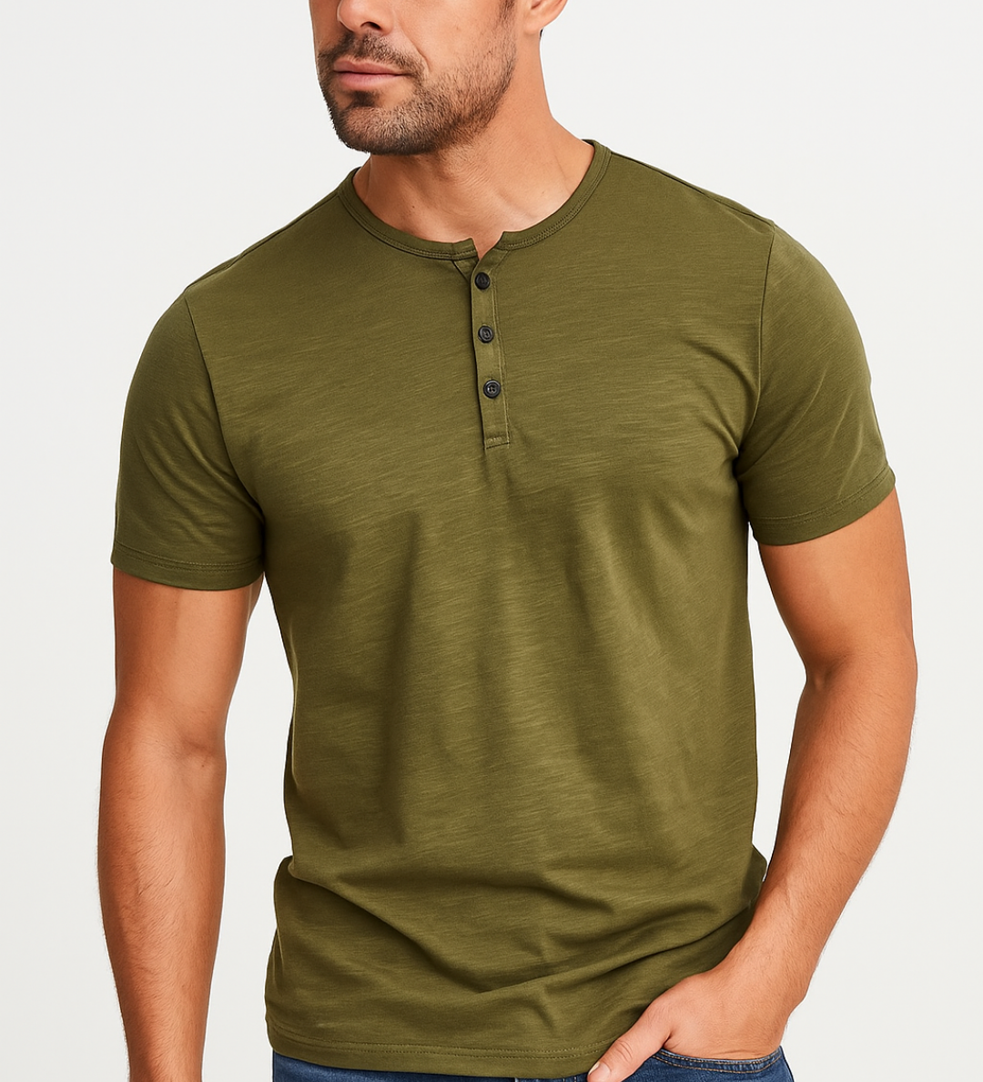 Cian Chic Henley Top - Charlotte & Willow