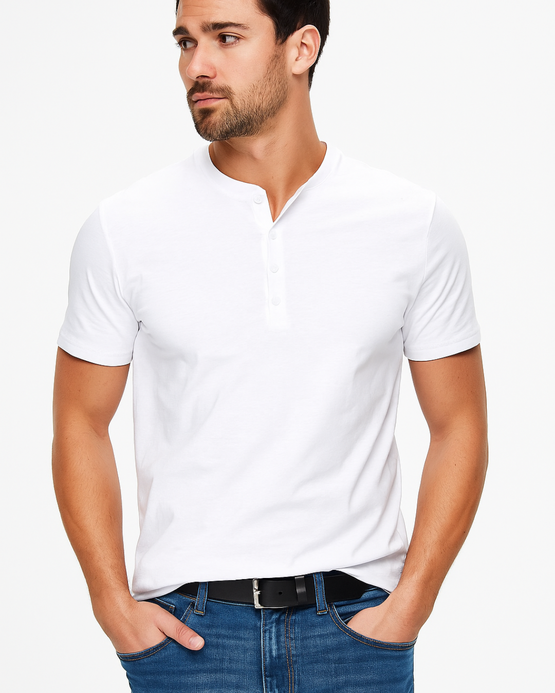 Anaïs - Chemise Henley Élégante