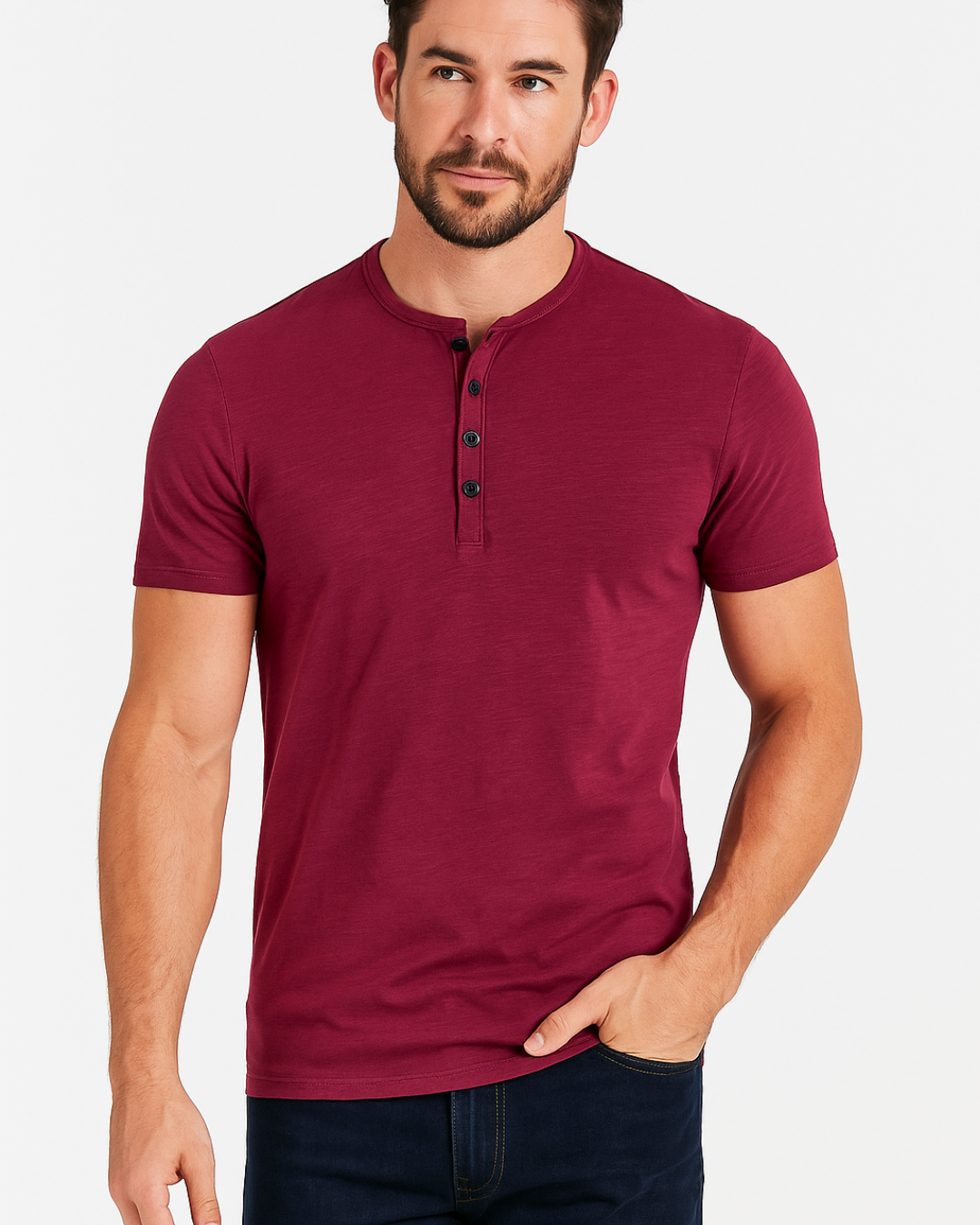 Anaïs - Chemise Henley Élégante
