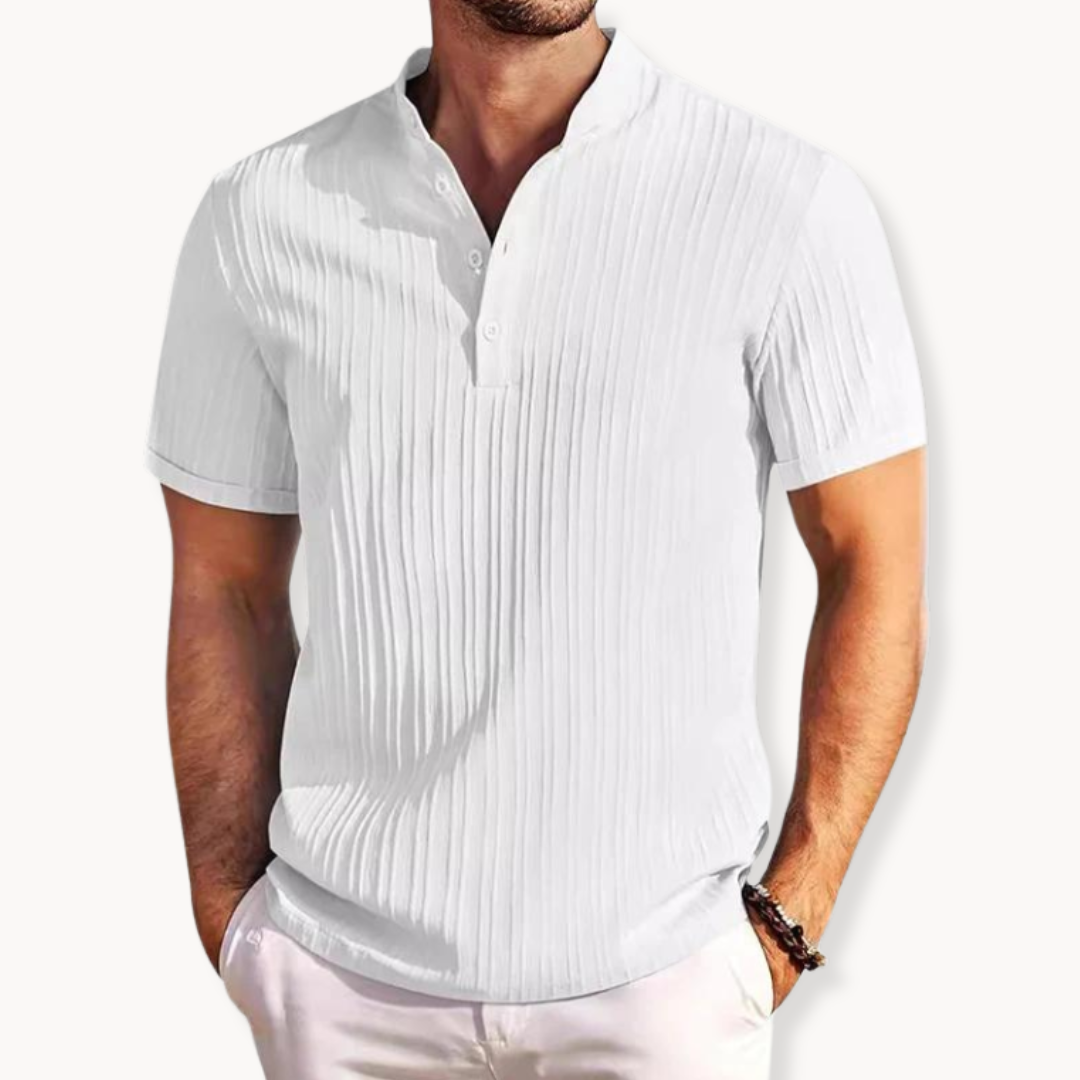 Malachy Chic Henley Top - Charlotte & Willow, detail