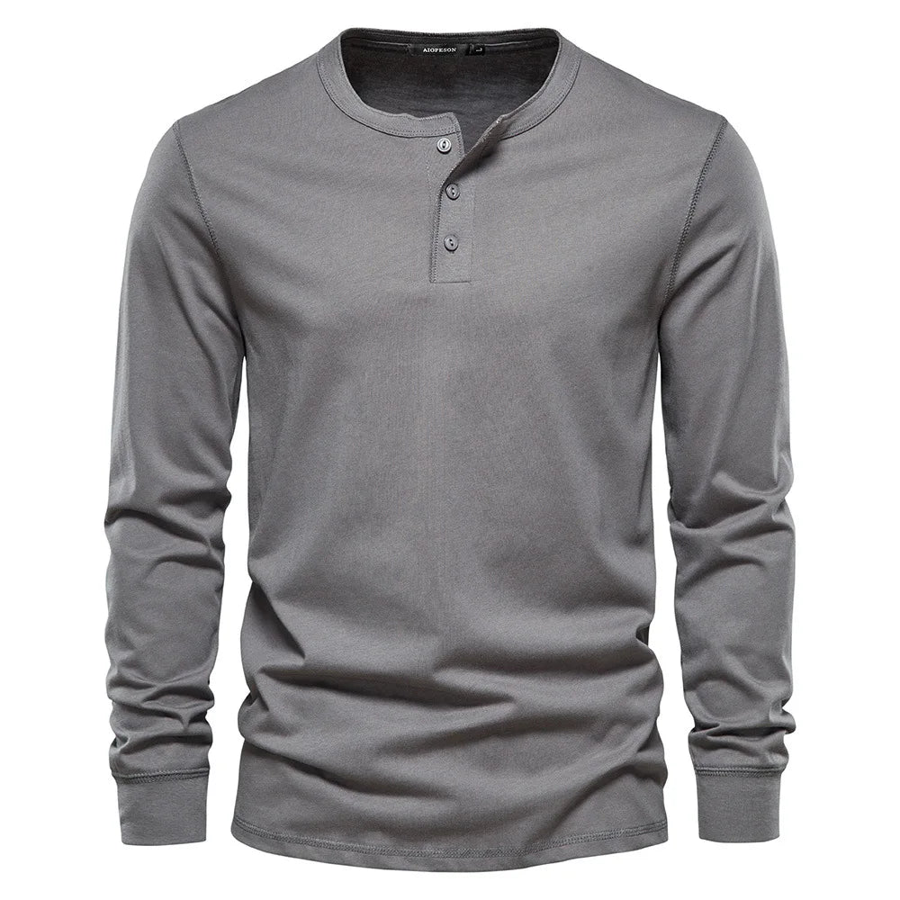 Cormac Lightweight Breathable Henley Top - Charlotte & Willow, detail