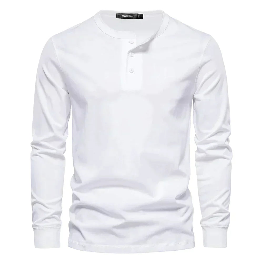 Cormac Lightweight Breathable Henley Top - Charlotte & Willow, styled look