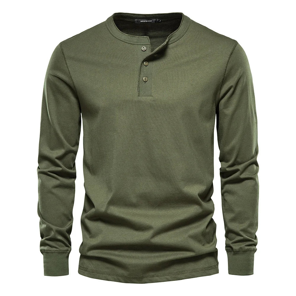 Cormac Lightweight Breathable Henley Top - Charlotte & Willow