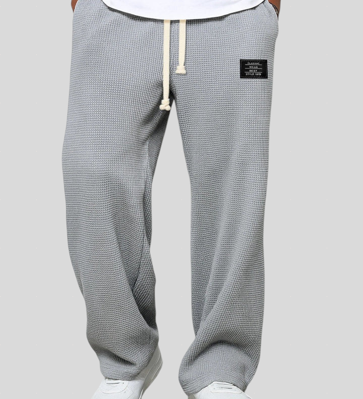 Tadhg Relaxed Fit Wide Leg Trousers - Charlotte & Willow, side view