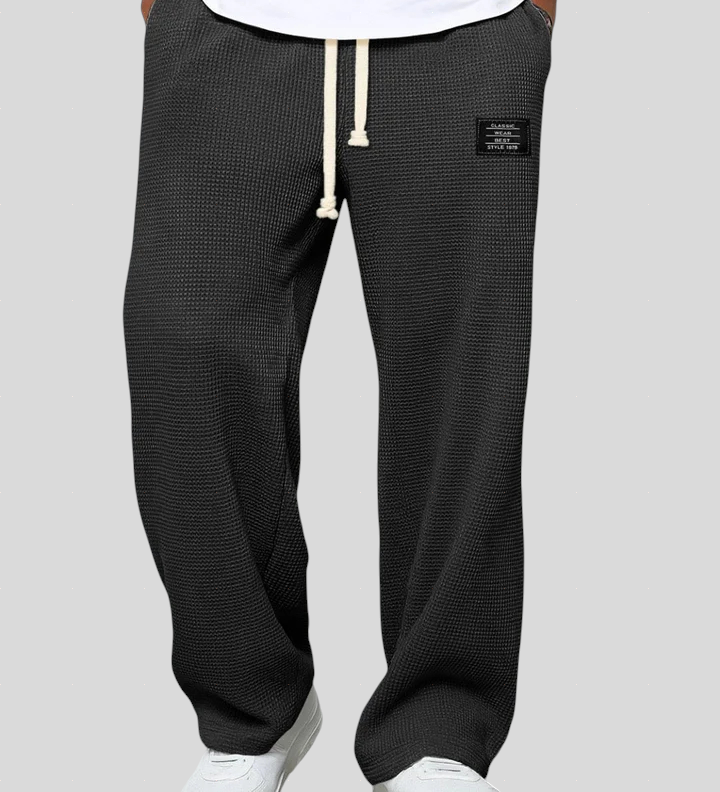Tadhg Relaxed Fit Wide Leg Trousers - Charlotte & Willow, front view