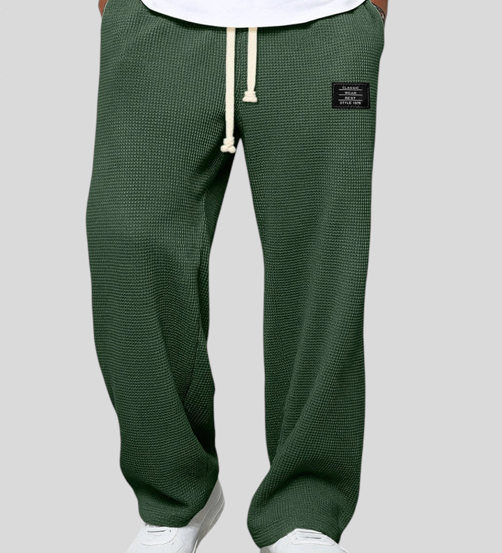 Tadhg Relaxed Fit Wide Leg Trousers - Charlotte & Willow, side view