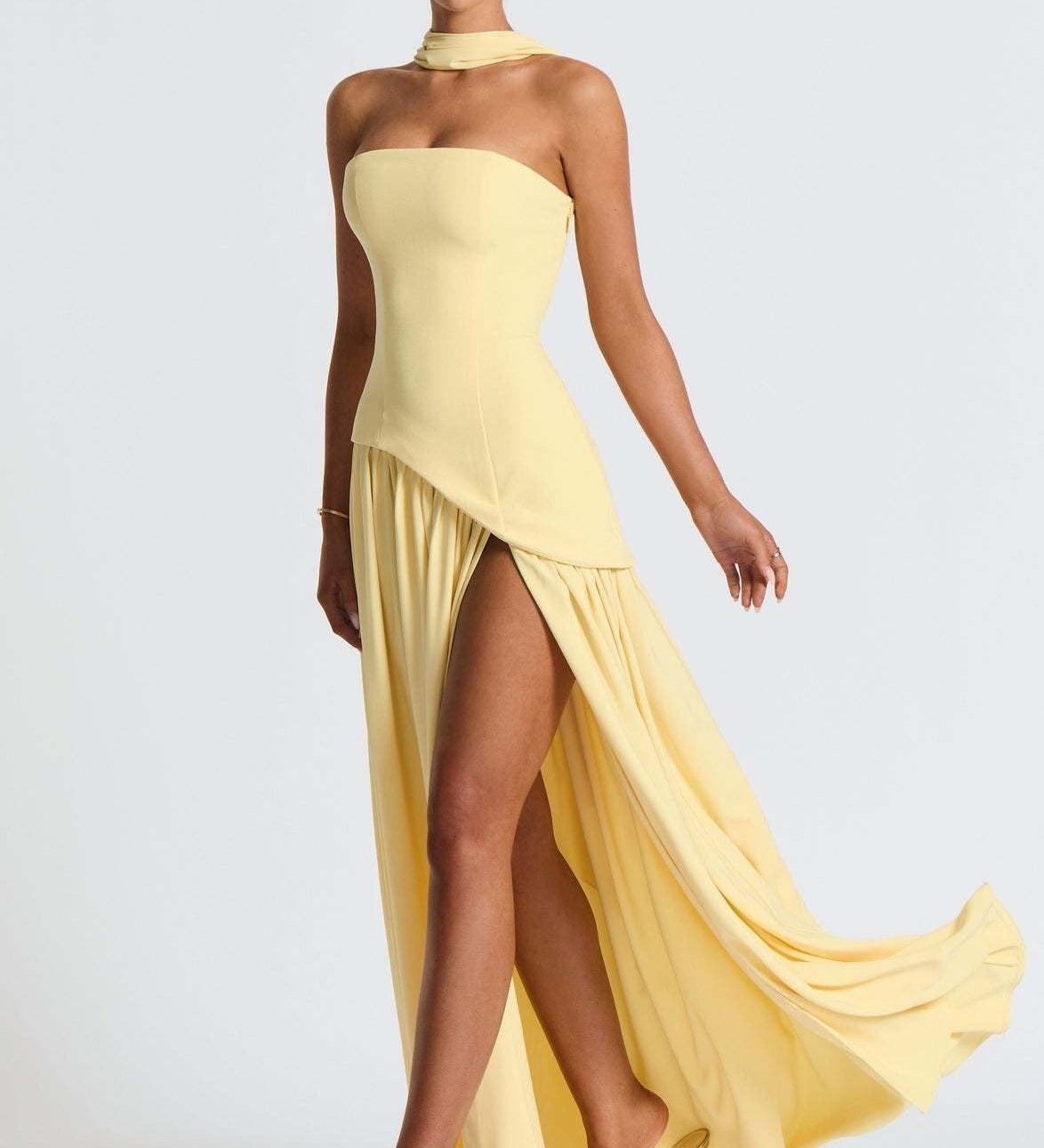 Iseult - Elegant Maxi Dress - Charlotte & Willow, front