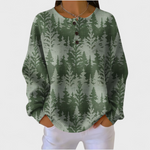 Fionnuala Green Jumper Featuring Timeless Christmas Tree Design - Charlotte & Willow