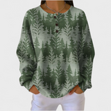 Fionnuala Green Jumper Featuring Timeless Christmas Tree Design - Charlotte & Willow