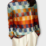 Sarah - Checkered Turtleneck Sweater
